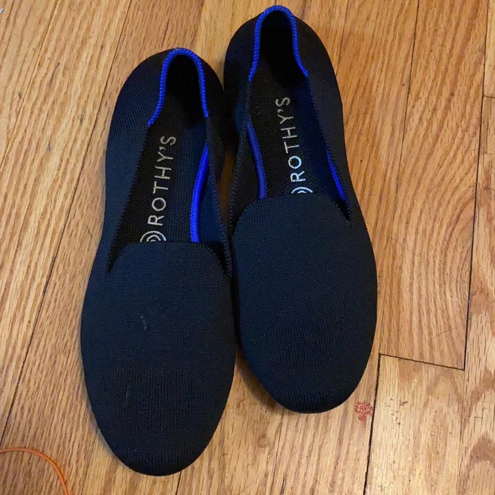 Rothys Black Loafer Size 9, Like New